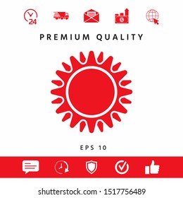 Sun icon symbol. Graphic elements for your design
