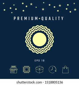 Sun icon symbol. Graphic elements for your design