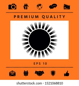 Sun icon symbol. Graphic elements for your design