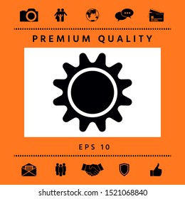 Sun icon symbol. Graphic elements for your design