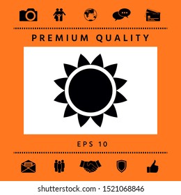 Sun icon symbol. Graphic elements for your design