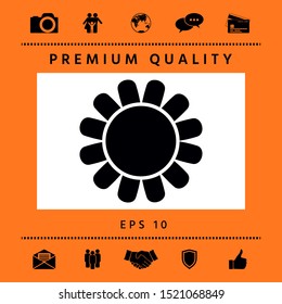 Sun icon symbol. Graphic elements for your design