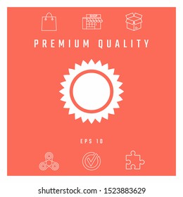 Sun icon symbol. Graphic elements for your design