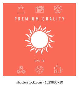 Sun icon symbol. Graphic elements for your design