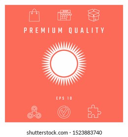 Sun icon symbol. Graphic elements for your design