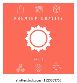 Sun icon symbol. Graphic elements for your design