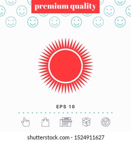 Sun icon symbol. Graphic elements for your design