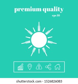 Sun icon symbol. Graphic elements for your design