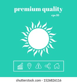 Sun icon symbol. Graphic elements for your design