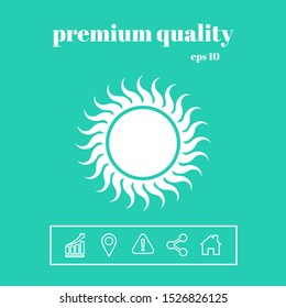 Sun icon symbol. Graphic elements for your design