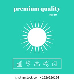 Sun icon symbol. Graphic elements for your design