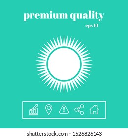 Sun icon symbol. Graphic elements for your design