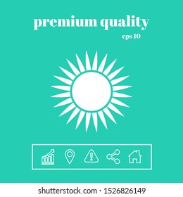 Sun icon symbol. Graphic elements for your design