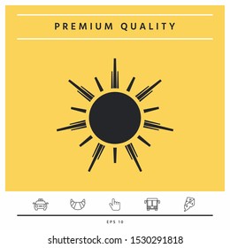 Sun icon symbol. Graphic elements for your design