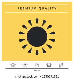 Sun icon symbol. Graphic elements for your design