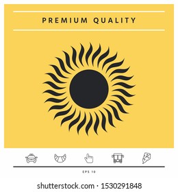 Sun icon symbol. Graphic elements for your design
