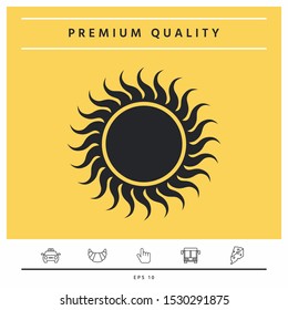 Sun icon symbol. Graphic elements for your design