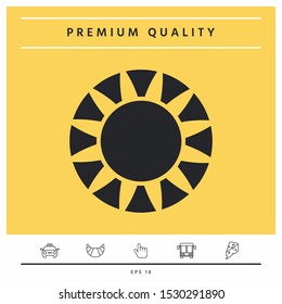 Sun icon symbol. Graphic elements for your design