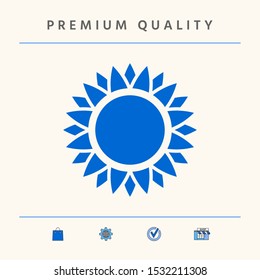 Sun icon symbol. Graphic elements for your design