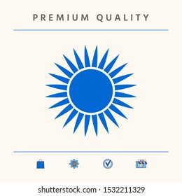 Sun icon symbol. Graphic elements for your design