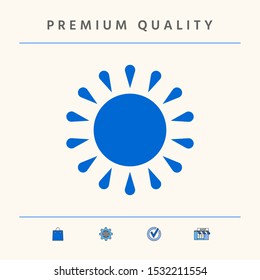 Sun icon symbol. Graphic elements for your design