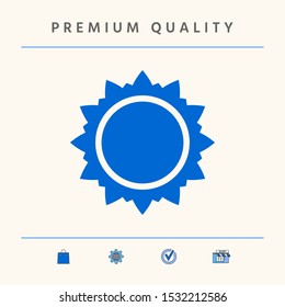 Sun icon symbol. Graphic elements for your design