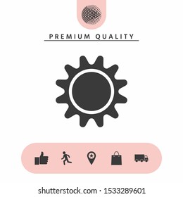 Sun icon symbol. Graphic elements for your design