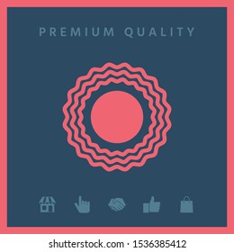 Sun icon symbol. Graphic elements for your design