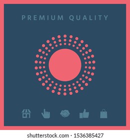 Sun icon symbol. Graphic elements for your design