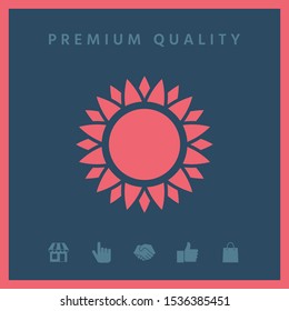 Sun icon symbol. Graphic elements for your design