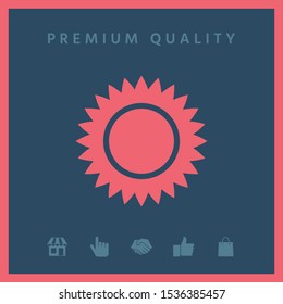 Sun icon symbol. Graphic elements for your design