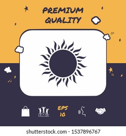 Sun icon symbol. Graphic elements for your design