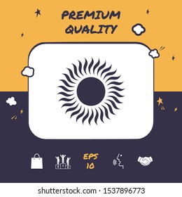 Sun icon symbol. Graphic elements for your design