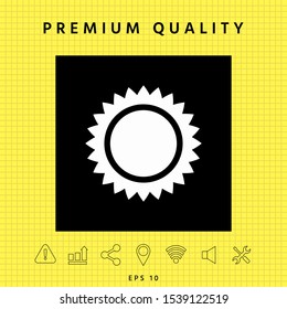 Sun icon symbol. Graphic elements for your design
