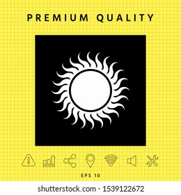 Sun icon symbol. Graphic elements for your design