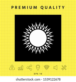 Sun icon symbol. Graphic elements for your design