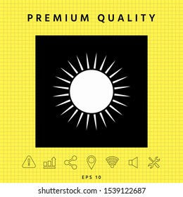 Sun icon symbol. Graphic elements for your design