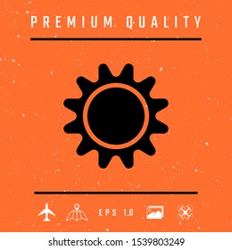 Sun icon symbol. Graphic elements for your design