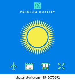 Sun icon symbol. Graphic elements for your design