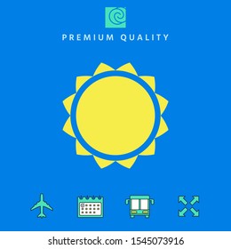 Sun icon symbol. Graphic elements for your design