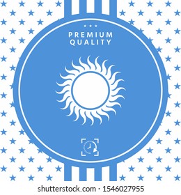 Sun icon symbol. Graphic elements for your design