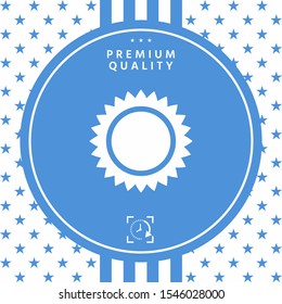 Sun icon symbol. Graphic elements for your design