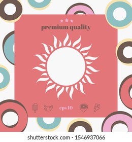 Sun icon symbol. Graphic elements for your design