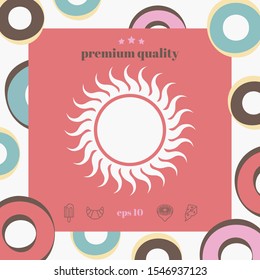 Sun icon symbol. Graphic elements for your design