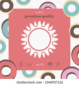 Sun icon symbol. Graphic elements for your design