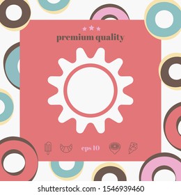 Sun icon symbol. Graphic elements for your design