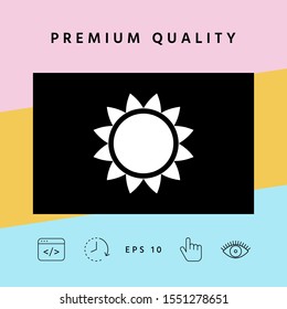 Sun icon symbol. Graphic elements for your design