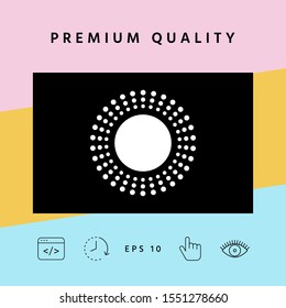 Sun icon symbol. Graphic elements for your design