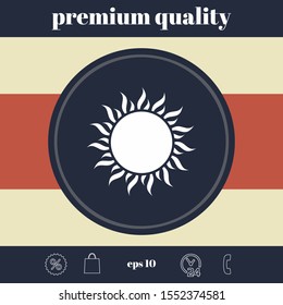 Sun icon symbol. Graphic elements for your design