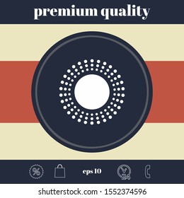 Sun icon symbol. Graphic elements for your design